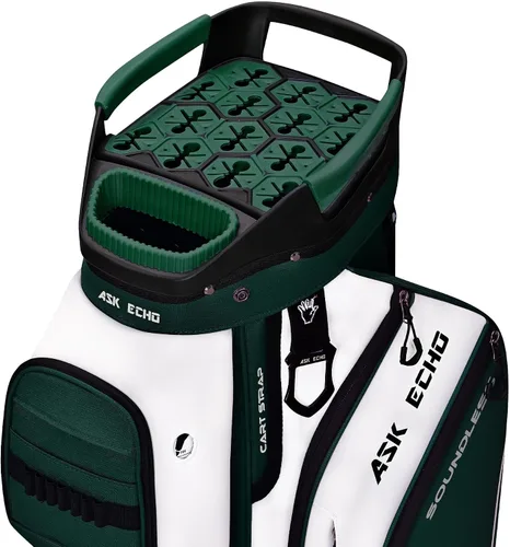 Vista 10 de ASK ECHO Soundless-Series - Bolsa para carrito de golf con 15 divisores, parte inferior con bloqueo de agarre