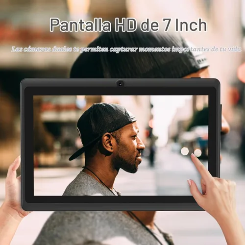 Vista 4 de Tablet de 7 pulgadas con estuche, tabletas Android de cuatro núcleos, 4 GB RAM 32 GB ROM 512 GB expandibles, pantalla IPS HD de 1024x600, 3500 mAh