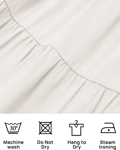 Vista 7 de ZESICA Vestido corto de verano para mujer, con tirantes delgados, sin mangas, cuello cuadrado, volantes, acampanado, con vuelo