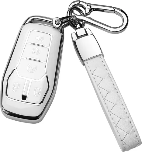 Vista 11 de Funda para Llave Ford con Llavero de TPU Suave Premium, Carcasa de Llave de Protección Completa Compatible con Ford Fusion 2013-2016, Ford Mustang