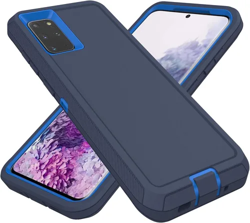 Vista 9 de Funda protectora resistente para Samsung Galaxy S20 Plus, a prueba de polvo, a prueba de golpes, protección contra caídas, 3 en 1, para Samsung Negro