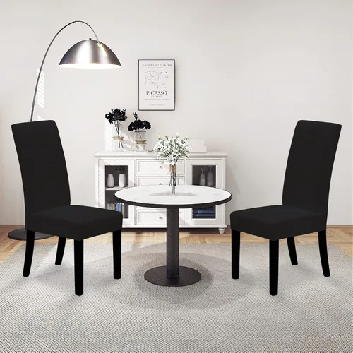 Vista 2 de Easy-Going - Juego de 2 fundas elásticas para sillas de comedor, fundas para sillas de comedor, fundas para sillas Parsons para comedor, ceremonia