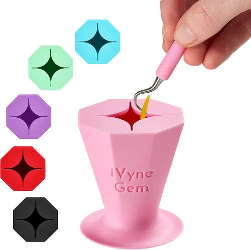 Vista 9 de iVyne Gem - Colector de desechos de vinilo con succión y soporte para herramientas de deshierbe para vinilo (negro)