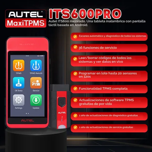Vista 2 de Autel MaxiTPMS ITS600Pro TPMS Herramienta de programación con TPMS completo, versión actualizada de TS508 TS608 MK808TS ITS600 Funciones completas