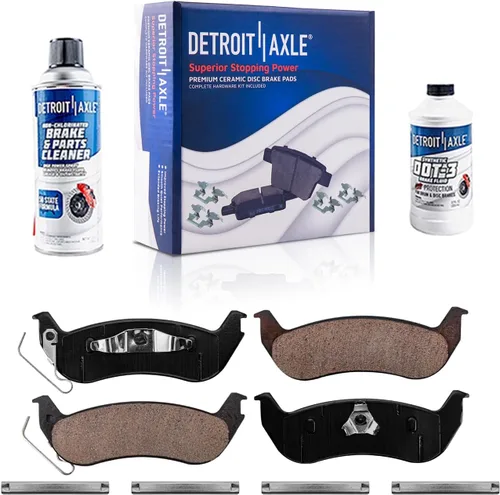 Vista 147 de Detroit Axle - Pastillas de freno de cerámica delanteras Reemplazo de pinza de freno derecha para Dodge Ram 1500 Dakota, Ram 1500 Classic - Juego