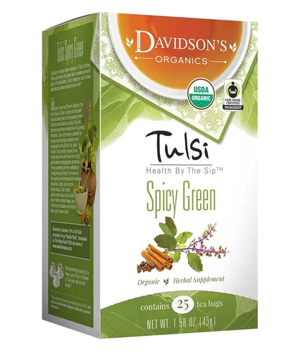 Vista 5 de Davidson's Organics, Tulsi Pure Leaves, 8 bolsas de té, paquete de 12