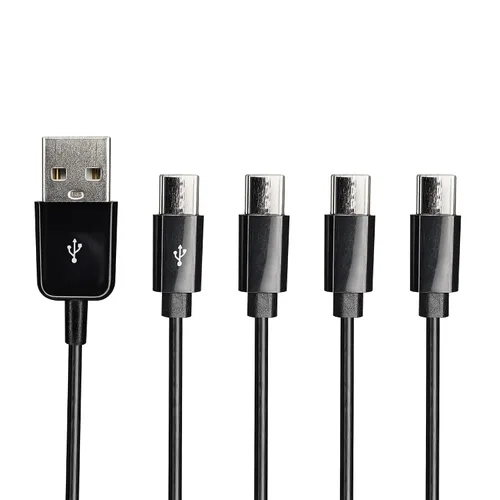 Vista 8 de CERRXIAN Cable de carga divisor USB tipo C, cable de carga múltiple 2 en 1 de 1 pies, USB A a 2 USB tipo C Y Splitter Data Snyc cable