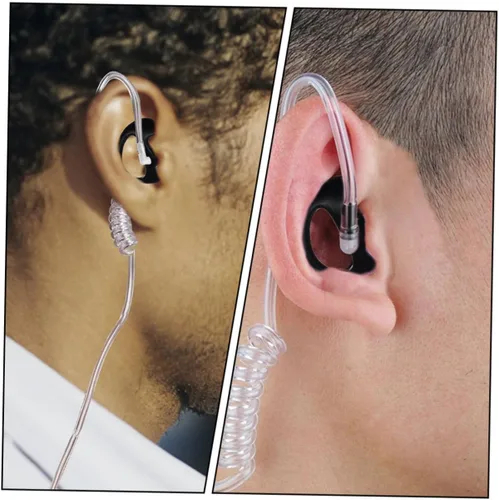 Vista 3 de 3 pares de moldes de silicona para oídos, tubo acústico, para negro, cómodo, no deformable, ajuste seguro para ejercicio
