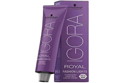 Vista 3 de Schwarzkopf Igora Royal Fashion Lights - Crema de coloración permanente con tecnología Fibrebond (L-77 Cobre Extra)