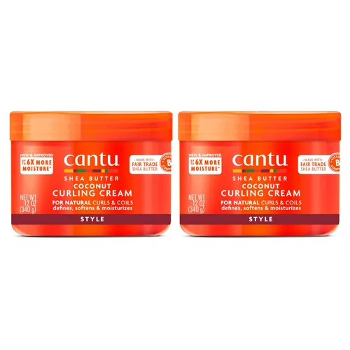 Vista 12 de Cantu Crema rizadora de coco con manteca de karité para cabello natural, 12 onzas