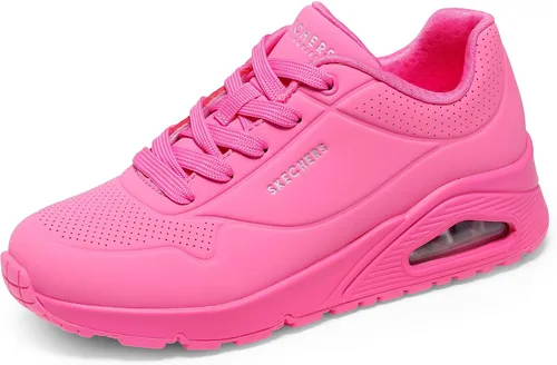 Vista 24 de Skechers Tenis UNO Stand on Air para mujer Tenis casuales, plantilla de espuma viscoelástica refrigerada por aire, amortiguación visible de Rojo