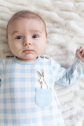Vista 7 de Mud Pie Baby Boys Bunny Pocket Sleeper