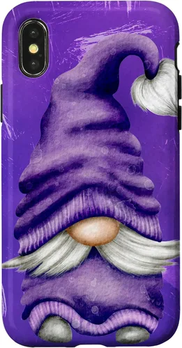 Vista 5 de Cute Gnome Graphic for Gardener and Spring and Summer Purple Case for iPhone 17