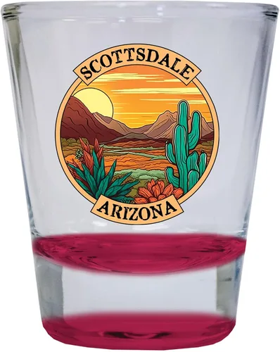 Vista 7 de Scottsdale Arizona Design A Souvenir - Vaso de chupito redondo de 1.5 onzas, color azul, paquete de 2