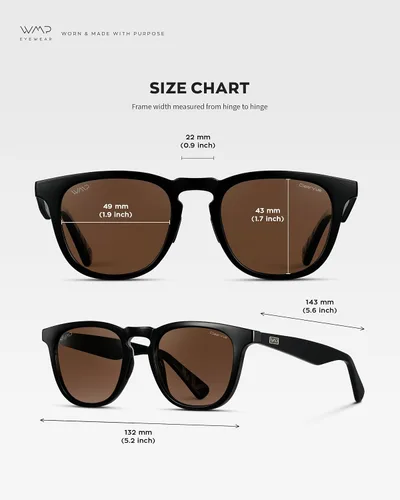 Vista 7 de WearMe Pro WMP Eyewear - Gafas de sol polarizadas deportivas y de golf para hombre: montura redonda, lentes antirreflejos, almohadillas