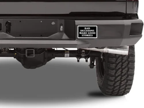 Vista 5 de Rogue River Tactical Calcomanía sarcástica grande y divertida para ventana de auto, calcomanía para parachoques de Bad Decisions Make Good Stories