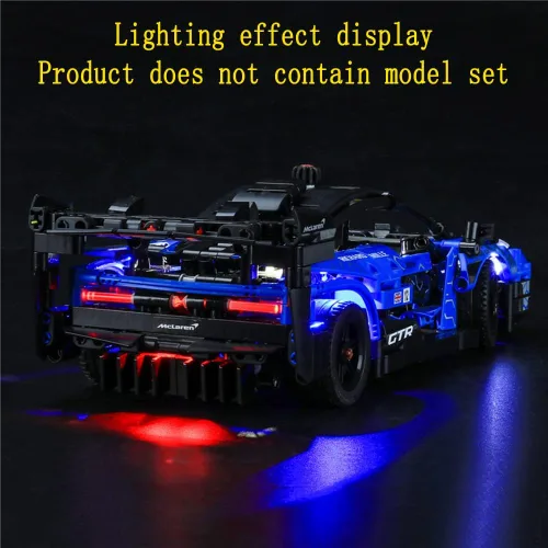 Vista 4 de GEAMENT Kit de luces LED compatible con Lego McLaren Senna GTR – para Technic 42123 (juego de modelos no incluidos)