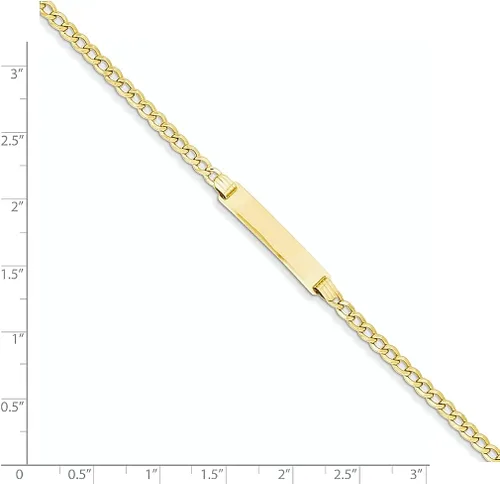 Vista 5 de ICE CARATS 14k Yellow Gold Cuban Id Bracelet Fine Jewelry For Women Gifts For Her