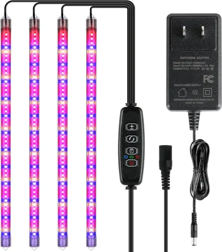 Vista 18 de iPower 21 Luz LED de Crecimiento con Espectro Completo para Plantas de Interior, Cuello de Cisne Ajustable, 3 Modos de Luz y 10 Niveles Regulables