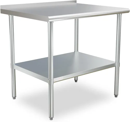 Vista 17 de STABLEINK Mesa de acero inoxidable con protector contra salpicaduras de 30 Con Backsplash