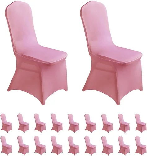 Vista 46 de LZY 6 piezas Fundas de Silla de Spandex Elásticas Fundas Deslizables para Fiestas de Boda, Fundas de Decoración de Sillas de Comedor y Banquete Negro