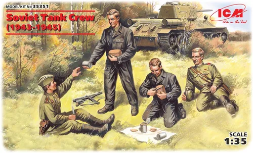 Vista 2 de ICM Modelos Soviética Tank Crew 1943-1945 Kit de construcción