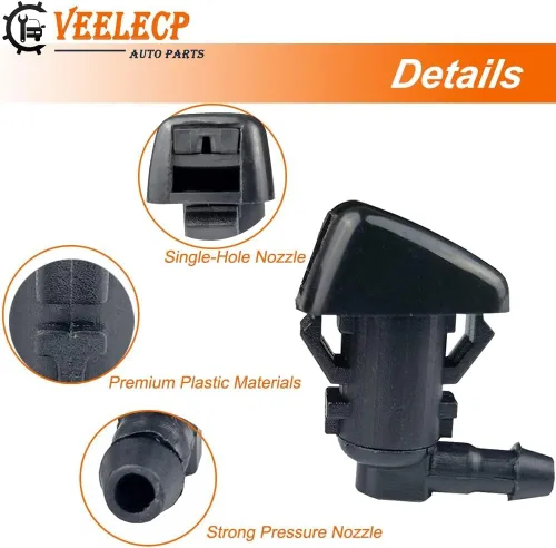 Vista 3 de Kit de pulverización de limpiaparabrisas delantero compatible con Commander Liberty 2006-2010 - Nitro 2007-2012 (paquete de 2)