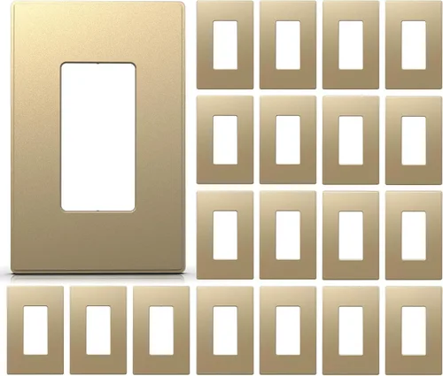Vista 33 de ELEGRP Placas decorativas de pared sin tornillos, de tamaño mediano, cubierta termoplástica irrompible para interruptor de salida de receptáculo