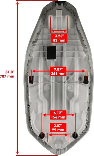 Vista 2 de Caltric Asiento completo compatible con Yamaha Raptor 700 YFM700R 2006 Negro Gris