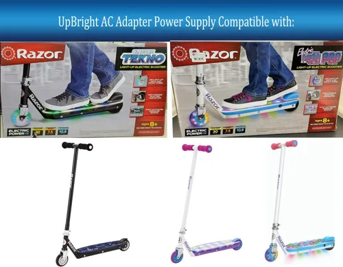 Vista 2 de UpBright Adaptador AC/DC compatible con Razor Tekno Party Pop Light-Up Scooter eléctrico 13111701 13111710 10.8V batería de iones de litio 80W