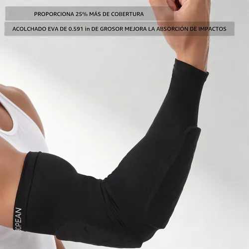 Vista 4 de 2 piezas mangas de codo de brazo almohadillas a prueba de golpes para jóvenes adultos deportes