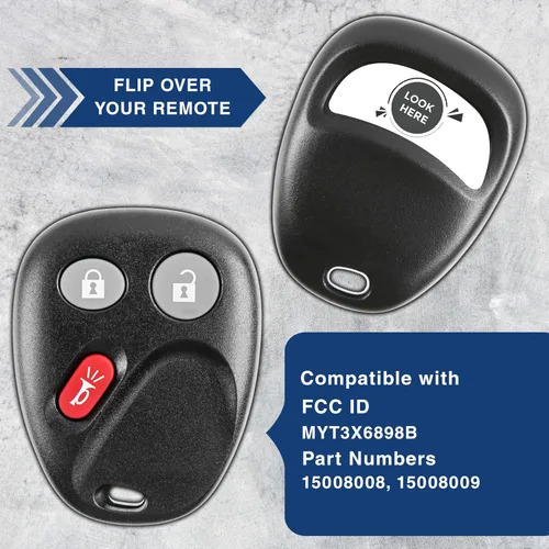 Vista 5 de KeylessOption Llavero para 2002 2003 2004 2005 2006 2007 2008 2009 Chevrolet Chevy Trailblazer GMC Envoy Oldsmobile Bravada Buick Rainier, 4 botones