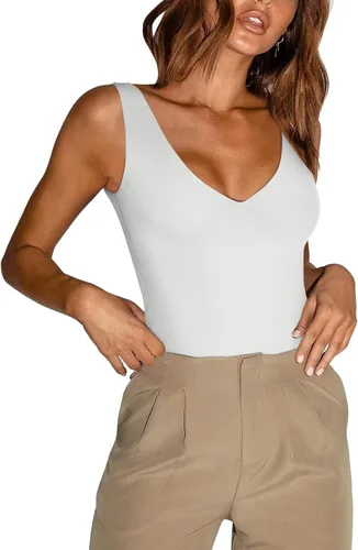 Vista 60 de REORIA Butsmooth® - Body sin mangas con cuello en V profundo y escote en V para mujer