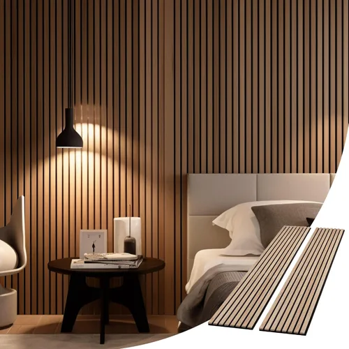 Vista 8 de WVH Slatpanel - Paneles de pared de madera acústica para pared y techo (6 x 4 x 0.78 pulgadas), panel texturizado 3D para decoración de pared