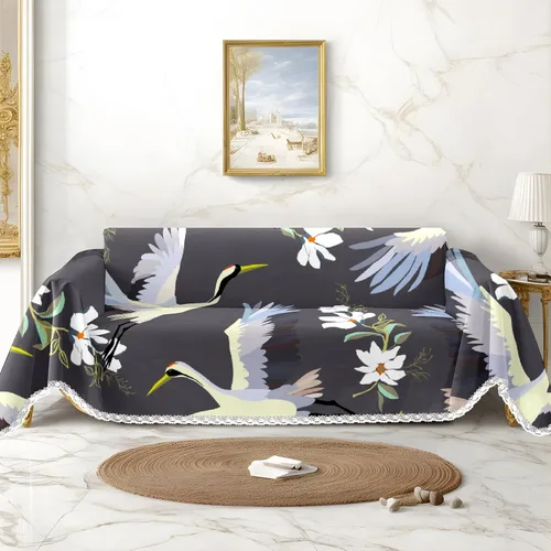 Vista 8 de Funda de sofá de delfines de sirena de fantasía, fundas de sofá estampadas, fundas para sillón, funda resistente a las manchas, protector universal