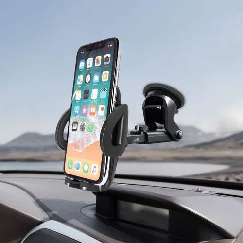 Vista 4 de Cellet Soporte telescópico para teléfono de coche – Soporte ajustable para tablero de instrumentos y parabrisas para teléfonos inteligentes