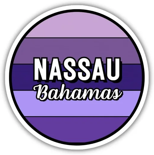 Vista 5 de Nassau Bahamas Travel Sticker, 2.5" Multiple Colors, Laptop Water Bottle Planner Journal, Collectible Places I've Been, Luggage Decal (Earth)