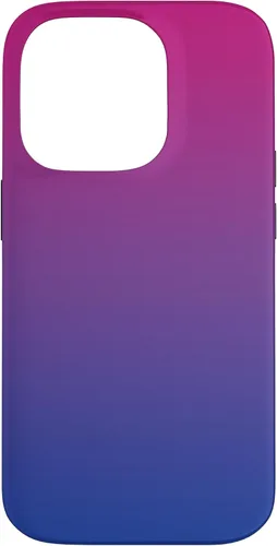 Vista 17 de Funda degradada con diseño de bandera de Bisexual Pride para iPhone 17, color rosa, morado, azul