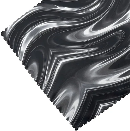 Vista 5 de Rectangular Placemats Set of 4, Heat Resistant Liquid Metal Printed Kitchen Dining Table Mats