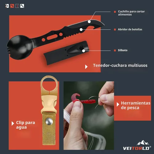 Vista 4 de VEITORLD Gifts for Men Dad Husband Him Fathers Day, Survival Gear and Equipment 12 in 1, Survival Kits, Cool Unique Fishing Hunting Anniversary