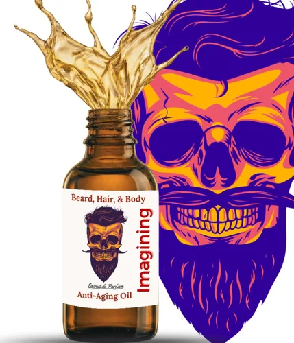 Vista 8 de Aceite de barba antienvejecimiento para hombres, aromas inspirados en el diseñador de primera calidad, 11 aceites naturales, retinol vegetal, aceite