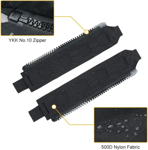 Vista 3 de IDOGEAR Sports Tactical Back Panel MOLLE Zipper Kit Molle Zipper Strap with Expand Loading for Tactical Vest CPC JPC AVS