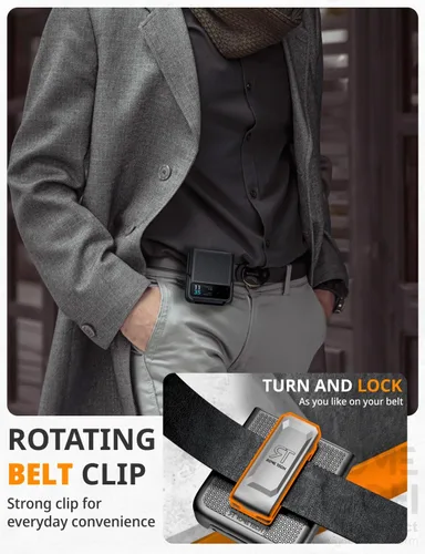 Vista 5 de Funda diseñada para Motorola RAZR (2023) con funda de clip para cinturón, compatible con cargadores Magsafe, funda de teléfono de doble capa a