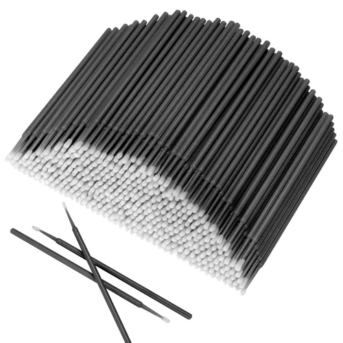 Vista 7 de Akstore 600 piezas desechables micro aplicadores cepillo extensión de pestañas (mezclado)
