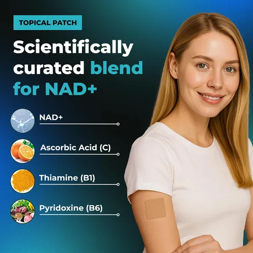 Vista 3 de VIORY Parches NAD para mujeres y hombres Parche NAD+ para energía y envejecimiento saludable con CoQ10 y nicotinamida Suministro para 60 días