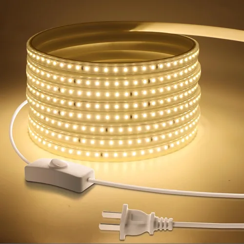 Vista 9 de Luces de Cuerda LED de 6.56 pies para Exteriores, Luces de Cuerda LED Cortables de 110V para Exteriores Impermeables 6500K para Interiores