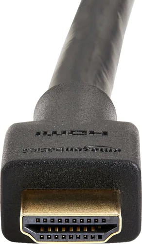 Vista 2 de Amazon Basics Cable HDMI 4K de alta velocidad Cl3 (18 Gbps, 4K/60 Hz) - 25 pies, paquete de 5, negro