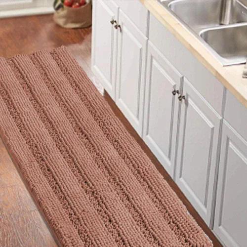Vista 141 de Turquoize Alfombra de baño de chenilla de lujo para baño, extra absorbente, alfombra de ducha de microfibra antideslizante para baño, alfombra Aqua