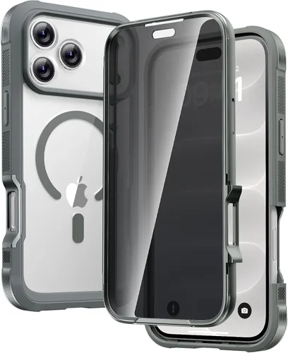 Vista 112 de Carcasa Diaclara diseñada para iPhone 12/12 Pro, carcasa completa resistente con protector de pantalla táctil y antiarañazos integrado, carcasa Azul