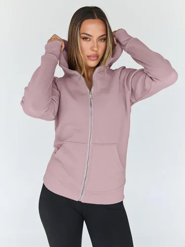 Vista 89 de Trendy Queen Sudaderas con capucha y cremallera para mujer, chaquetas de vellón, talla extragrande, moda de otoño e invierno